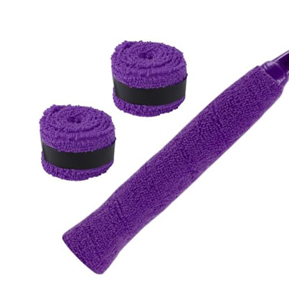2 Pcs Tennis Racket Grip Tape, Towel Tennis Overgrip Tape, Anti-Slip Absorbent Grip, Racket Overgrip Tape,9 Colors - color: Purple