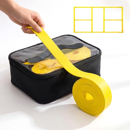 Magnetic Portable Pickle Court Marking Kit, Temporary Pickleball Court Lines, Pickleball Court Lines System in Standard Court Dimensions, No Measuring Needed, Net Not Included - color: Yellow Pickleball Court Lines