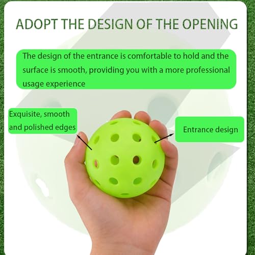 6-Pack Premium 40-Hole Pickleball Balls - Indoor/Outdoor Pickle Balls with Storage Box, Perfectly Balanced for High Bounce & True Flight, Ideal for Tournament Play
