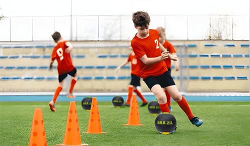 jaspo Soccer Champ Football, TPU Material, Machine Stitched, Size 5, Under 12 Years Age Group, 6 to 8 Lbs Inflation Football,Pump, Brazil Black