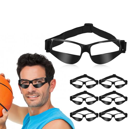 Improving Basketball Skills, Say Goodbye to Bowing - Professional Dribbling Goggles Basketball Sports Training Glasses, BLACK