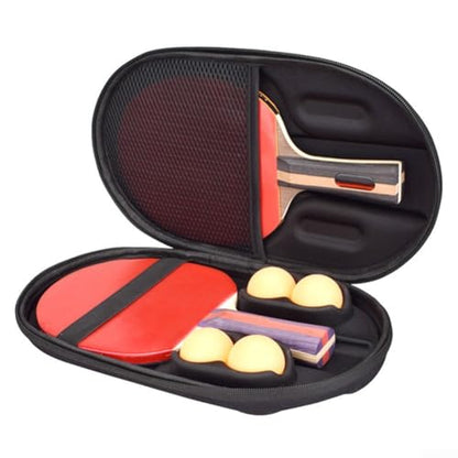 Table Tennis Racket Bag, Ping-Pong Paddles Case, Hard Shell EVA Table Tennis Paddle Box Case Storage Bag, Dust-proof Portable(black)