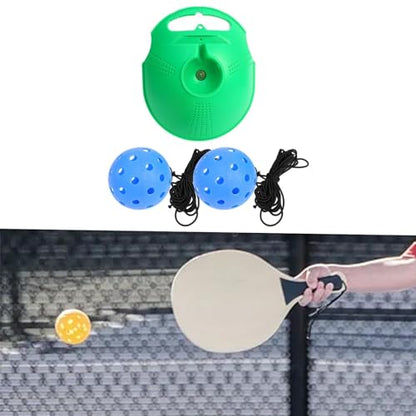 Pickleball Trainer Solo Pickleball Training, with Pickleball Ball Cord Baseboard Convenient Adult Kids Pickleball Equipment, Blue