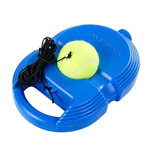 2026 Tennis Balls Training Baseboard, Tennis Rebounder with Weighted Base, Tennis Trainer Balls with String, Portable Tennis Trainer for Home, Tennis Practice Kit for Backyard - color: Blue