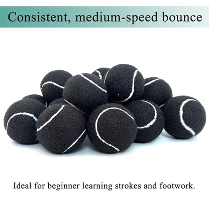 Tennis Balls, 4 Pack Advanced Training & Practice Tennis Balls for Beginners, High Visibility Pet Dog Playing Balls - color: Black