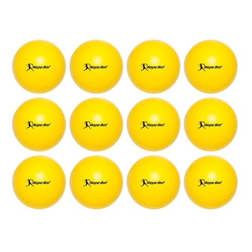 Rope Bat Ultimate Training Balls - Baseball & Softball Lightweight, Soft Training Balls - Indoor/Outdoor/Anywhere Batting Practice (Pack of 12)