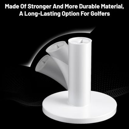 Xinjoduz 8PCS Rubber Simulator Golf Mat Tees 1.5 Inch High Driving Range Golfs Simulator Tee Holder, Unbreakable Indoor & Outdoor Golf Hitting Off Mats Practice Accessories(White)