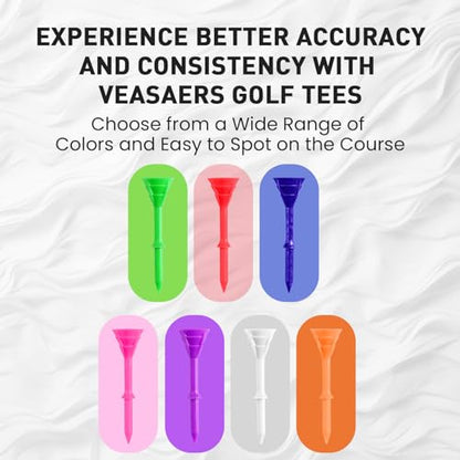 Amy Sport Golf Tees Plastic 3 1/4 inch Upgrade Unbreakable Bulk 30 Pack Reduce Friction Side Spin Durable Stable 83 mm Long Tee for Golfer Practice - color: Blue
