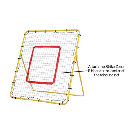 Baseball Rebounder Net 4x4.5 FT, Baseball and Softball Pitch Back Net with 3 Adjustable Angles, Solo Practice Trainer for Ground, Line Drive, Fly Ball, Improve Agility & Precision