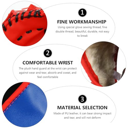 FOMIYES Pu Thickened 12.5-inch Baseball Glove Pitcher Training Glove Infielder Softball Mitt for Adults and Youth