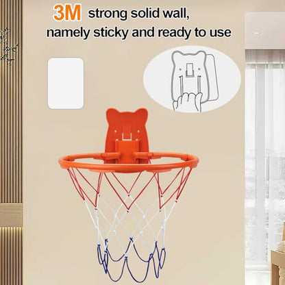 Silent Basketball Hoop Indoor, 13" Wall Mount Ball Hoop for Door, Mounted Quiet Practice for Shooting