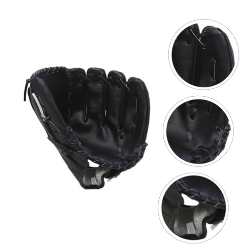 PU Thickened Baseball Glove for Infielders Soft PU Pitcher Mitt Flexible Impact-Resistant Training Glove for Beginners