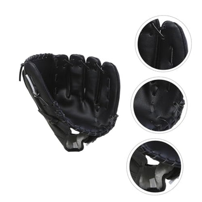 PU Thickened Baseball Glove for Infielders Soft PU Pitcher Mitt Flexible Impact-Resistant Training Glove for Beginners