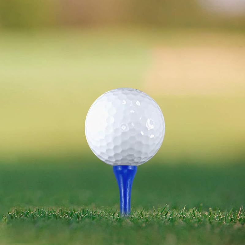Wooden Golf Tees 3-1/4", 2-3/4", 1-1/2" Available,100 Count (Natural Color, White, Black, Blue, Red, Pink) - color: Blue, size: 1 1/2 inch