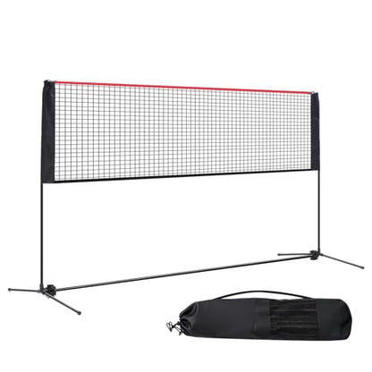 Portable Badminton Net Set, 10FT Wide, Adjustable Height Multi Sport Net for Pickleball, Tennis, Volleyball, Soccer Tennis, Indoor Outdoor with Carry Bag, Easy Setup for Backyard