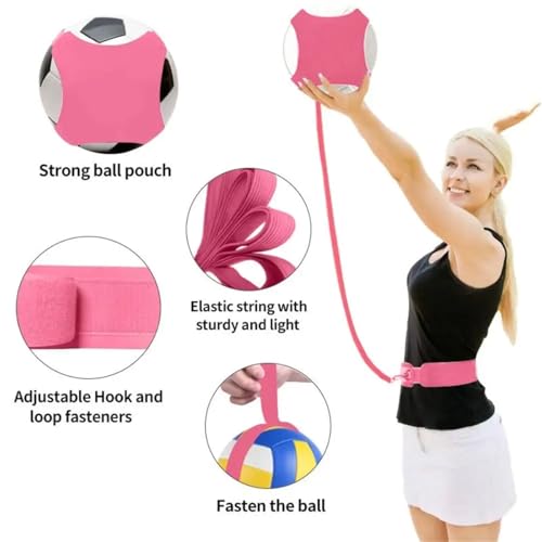 1/6set Elasticity Volleyball Training Kit Adjustable Soccer Aid Spike Trainer Creativity Improves Dribbling Skills - color: Black, size: 6set