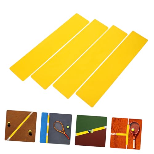 Toyvian 4Pcs Sports Exercise Markers Durable TPE Line Training Signs for Tennis Soccer Basketball Non Slip Court Markers for Drills and Training Sessions