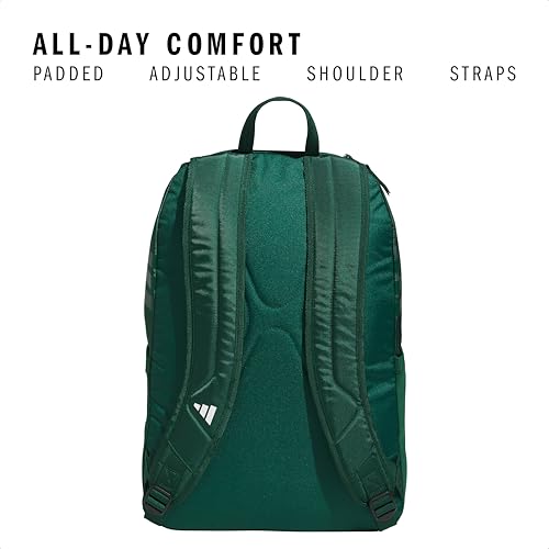 adidas Stadium 4 Soccer Backpack – Team Sports Bag with Ball Pocket, 36L - color: Dark Green