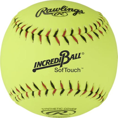 Rawlings | Incredi-Ball Softstitch Softballs | 11" & 12" Options | Cloth & Synthetic Leather Cover Options | 12 Count - style: 12"