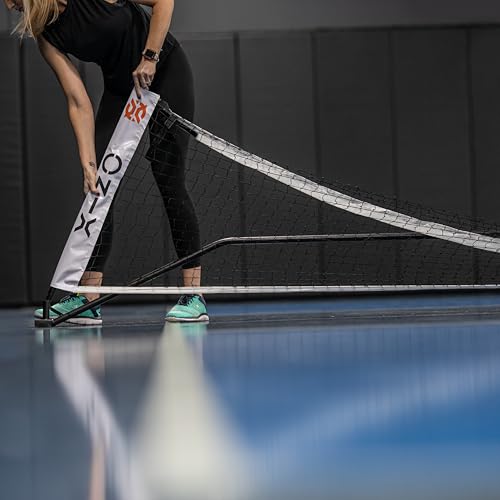 ONIX Pickleball 2-in-1 Regulation-Size Portable Net and Practice Net Set Includes Carrying Case with Wheels