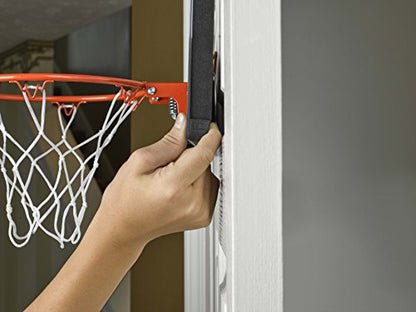 Silverback LED Light-Up Over the Door Mini Basketball Hoop - 18" - Includes Mini Basketball and Air Pump - color: Black 18"