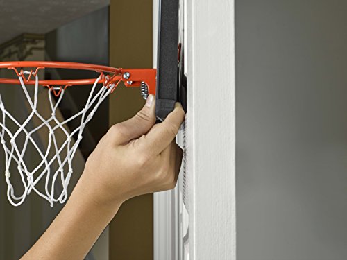 Silverback LED Light-Up Over the Door Mini Basketball Hoop - 18" - Includes Mini Basketball and Air Pump - color: Black 18"