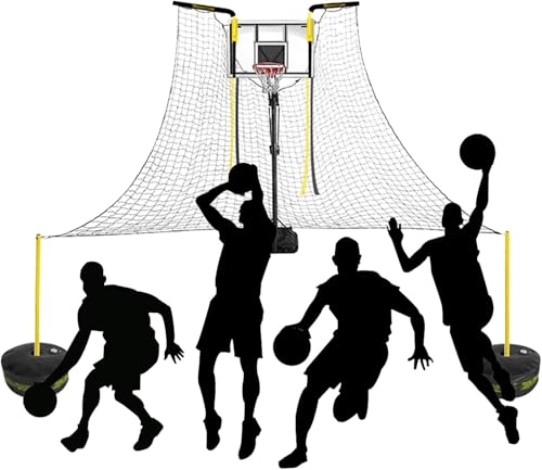 Automatic Basketball Return System with Net - Rotatable Rebounder Attachment for Hoop, Ideal for Gym & School Training, Enhances Shooting Efficiency & Skills. - color: Ball Return+kids' Gloves, size: One Size