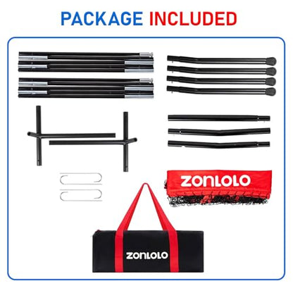 Zonlolo 6x6ft Football Training Net, Football Throwing Net with 3 Target Pockets, Portable QB Throwing Practice Equipment with Small Carry Bag,Most Suitable for Kids - color: Red