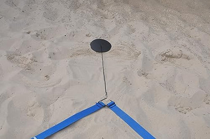 Tandem Sport Volleyball Court Line Sand Anchors - Court Anchors for Beach Volleyball - Disc Anchors to Keep Volleyball Court Lines in Tact - Black