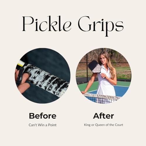 Pickle Grips Pickleball Paddle Grip Tape - Overgrip Grip Wrap for Pickleball Racket - Moisture Wicking Paddle Grip Wrap (2 Pack) - color: Black