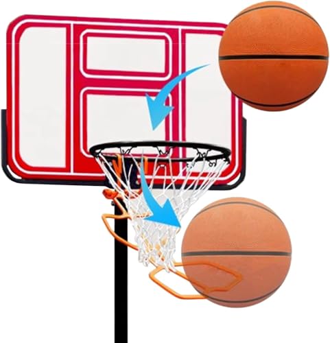 Shootaround Basketball Return Ball Yellow Plastic, Portable Hanging Basketball Shooting Aid, Kick-Out Basketball Return Chute for Indoor Outdoor Yard