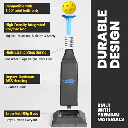 Portable Hitting Tee for Baseball & Softball, Adjustable Height Up to 40 Inches Baseball Pitching Machines with 12 Balls for Swing Practice Without a Pitcher Hitting, Batting Tee Training Equipment