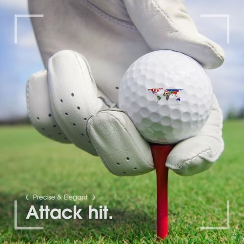Flag Map of The World Print Golf Balls for Men Women Practice Training Golf Balls for Indoor Outdoor Use