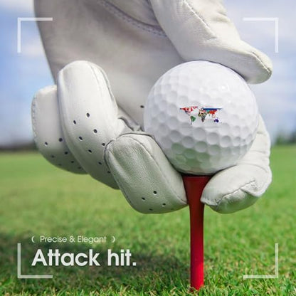 Flag Map of The World Print Golf Balls for Men Women Practice Training Golf Balls for Indoor Outdoor Use