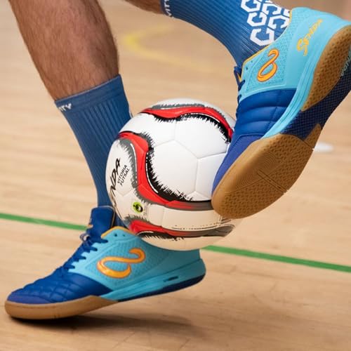 Senda Vitoria Premium Match Futsal Ball, Fair Trade Certified - color: Red/Grey, size: Size 4