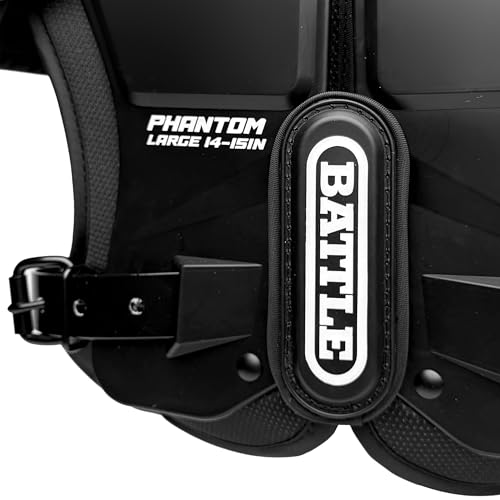 Battle Sports Phantom Football Shoulder Pads, Youth Size, Lightweight Design with Impact Protection - size: Youth Large