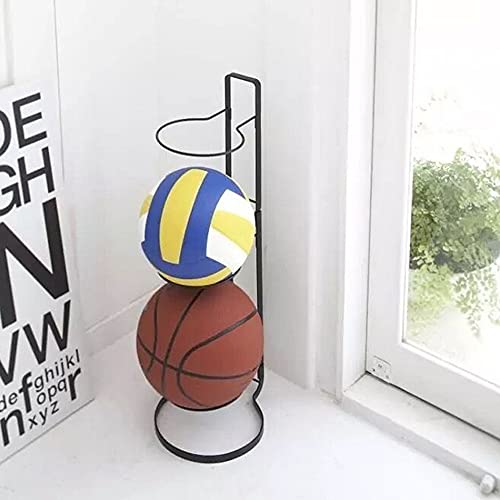 Basketball Ball Storage Rack, 3 Tier Cube Ball Storage Holder, Freestanding Garage Sport Equipment Organizer Innovative Indoor Removable Vertical Display Stand for Volleyball Football Basketball