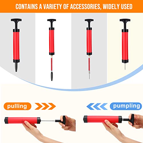 Zhehao Ball Pump Bulk Air Pump for Sports Balls Soccer Ball Pumps with Needle Extension Hose Christmas Portable Hand Pump Inflation Kit for Football Basketball Christmas OCC Shoeboxes