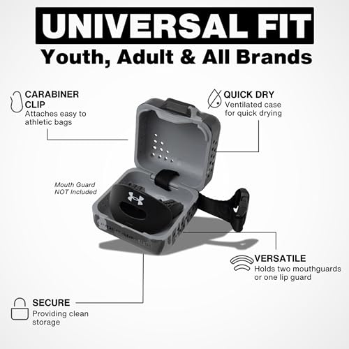 Under Armour Mouth Guard Case. Mouthguard Storage. Keep it Clean and Secure - color: Gold Chrome