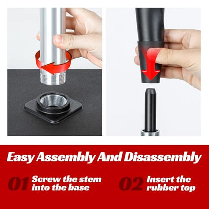 JASCOPRO Batting Tee For Baseball And Softball With Traditional Home Plate Base,Alumium Stem,Handroll Rubber Top,Height Adjustable 24 to 46 inche For kids and Adults,Portable Baseball Tee Softball Tee