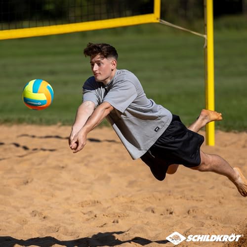 Schildkröt Tropical Beach Volleyball, Neoprene Volleyball, Size 5, Diameter 21 cm, Normal Size, Volley with Non-Slip Textile Surface, Salt Waterproof