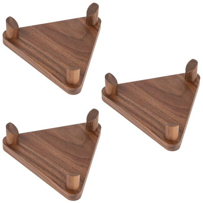 PUERSI Ball Holder Wall Mount Ball Stand Display Storage for Basketball Football Soccer Volleyball - color: Walnut-3 Pack