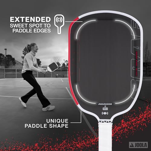 JOOLA GRAF Pro IV 16mm Pickleball Paddle w/Extended Sweet Spot - Carbon Fiber Surface Increases Spin & Control - SK Film for Power & Larger Sweet spot - UPA-A Certified - USAP Approved - NFC Chip - color: Single | 16mm Carbon | GRAF Pro