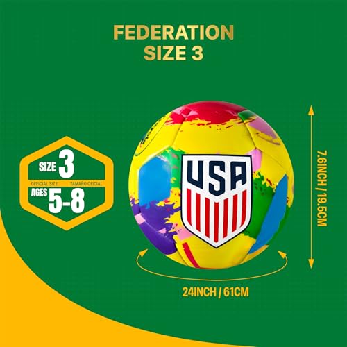 Crayola X US Soccer Federation Officially Licensed Soccer Ball - Unisex Kids - CRY356BL Multicolor - size: 3