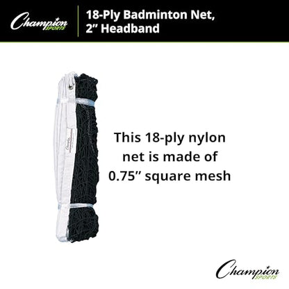 Champion Sports12-Ply Badminton Net - color: Multi, size: 21' X 2.5'