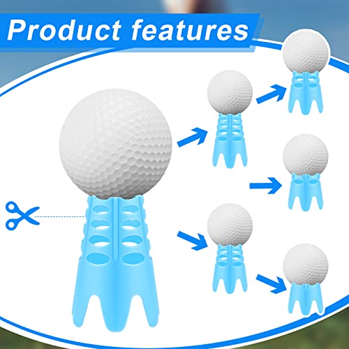 Honoson 30 Pieces Golf Simulator Tees for Home Outdoor Indoor Golf Tees Simulator Plastic Practice Training for Winter Turf and Driving Range, 15 Tall and 15 Small