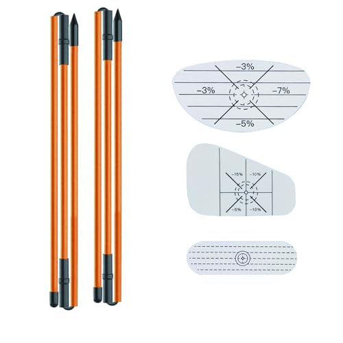 Golf Alignment Sticks-2pcs with 10pcs-Golf Impact Tape, Training Aid Swing Trainer for Iron, Wood & Fairway Putting Clubs Aiming