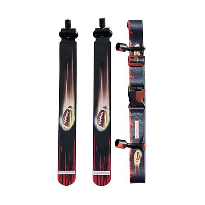 Flag Football Belts, Flag Football Kit for Children/Teenagers/Adults - color: Black Fire