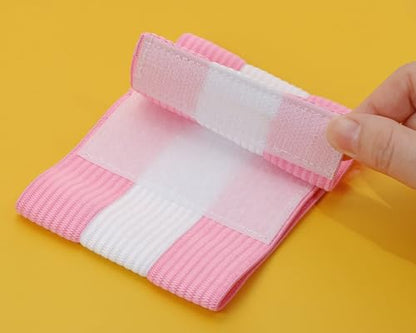 ONLYKXY Captain Armbands Letter C 9x30CM/3.54x11.81inch Adjustable Leader Armband for Captain Soccer Basketball Volleyball Team Competition Coach Players Wrist Arm Bands,Pink & White,1pcs