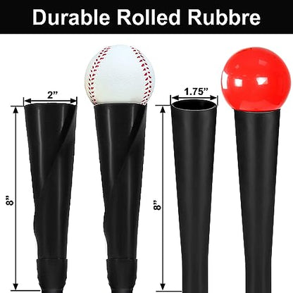 Portable Baseball Batting tee, Adjustable Tripod Tee, Set Includes 1set Batting tee, 3pcs Practice Balls, 1pc Draw-String Carry Bag